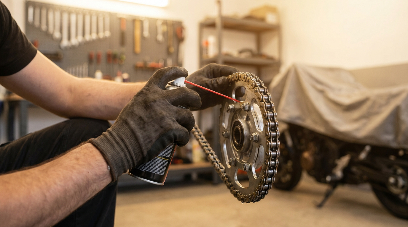 Graisser sa chaîne moto | guide d'entretien pro 2026